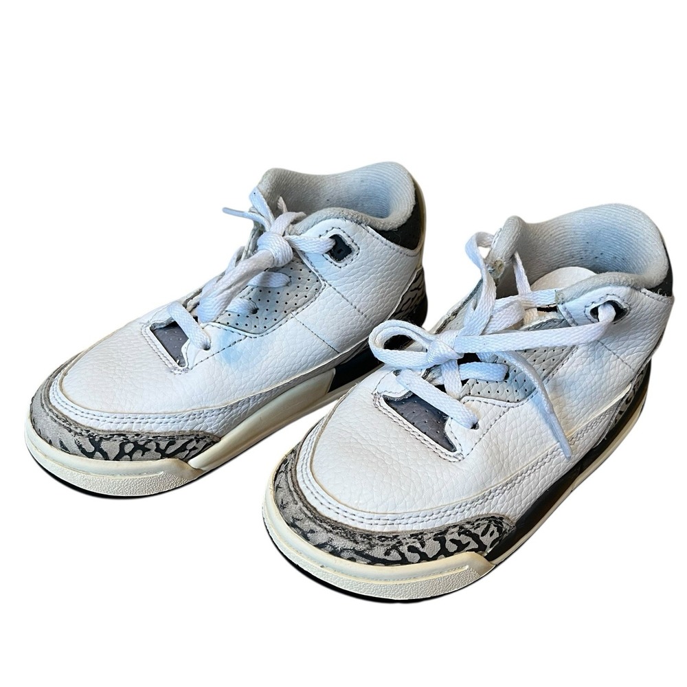 Nike Air Jordan 3 Retro Hide & Seek Toddler Size 10C White FB4415-100